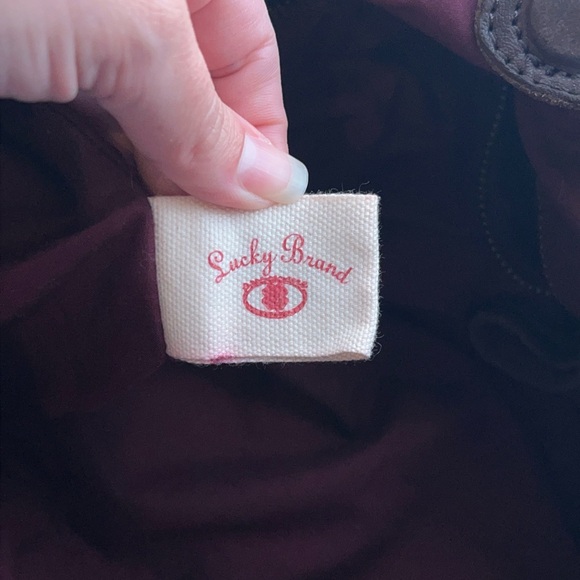 Vintage Lucky Brand Butter Yellow Canvas Crossbody Hobo Bag Slouchy Boho Y2K - Picture 10 of 16